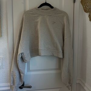 XXL gymshark beige crop sweater high neck